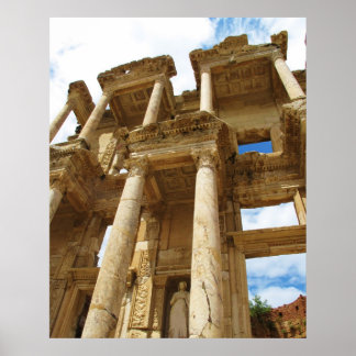 Facade da Biblioteca de Celso em Ephesus POSTER