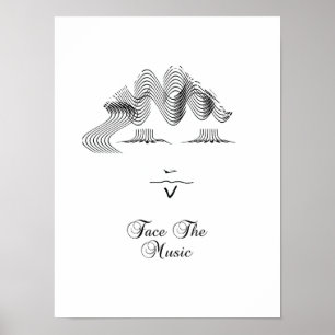 Face Ao Impressão de Poster de Música