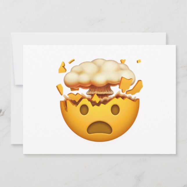 Face Chocada Com Cabeça Explosiva - Emoji (Frente)