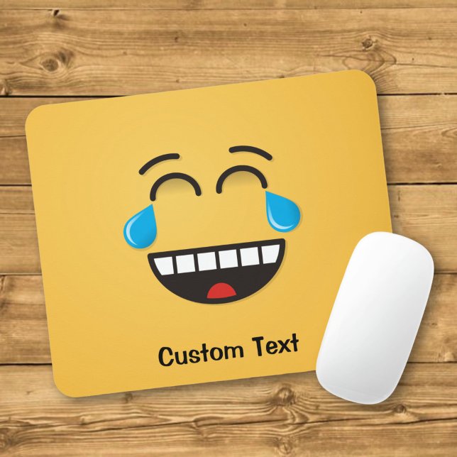 Face Com Lágrimas de Alegria Mouse Pad (Criador carregado)