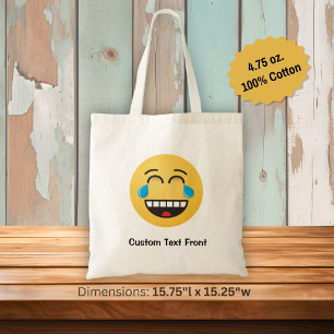 Face com lágrimas de alegria na bolsa de Tote