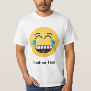 Face com lágrimas de camisa alegre