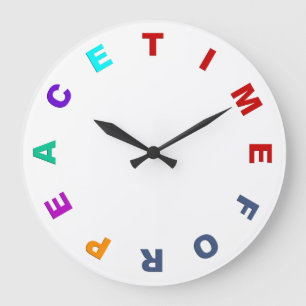 Face do relógio - HORA PARA A PAZ colorida