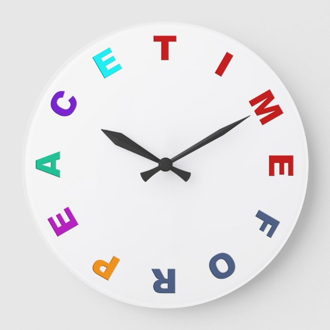 Face do relógio - HORA PARA A PAZ colorida (Frente)
