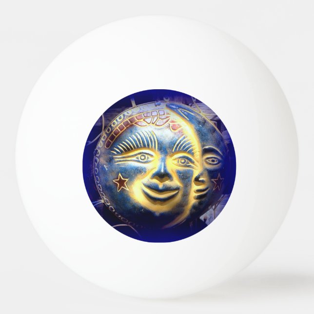 face do sol/ face da lua bola de pingue-pongue (Verso)