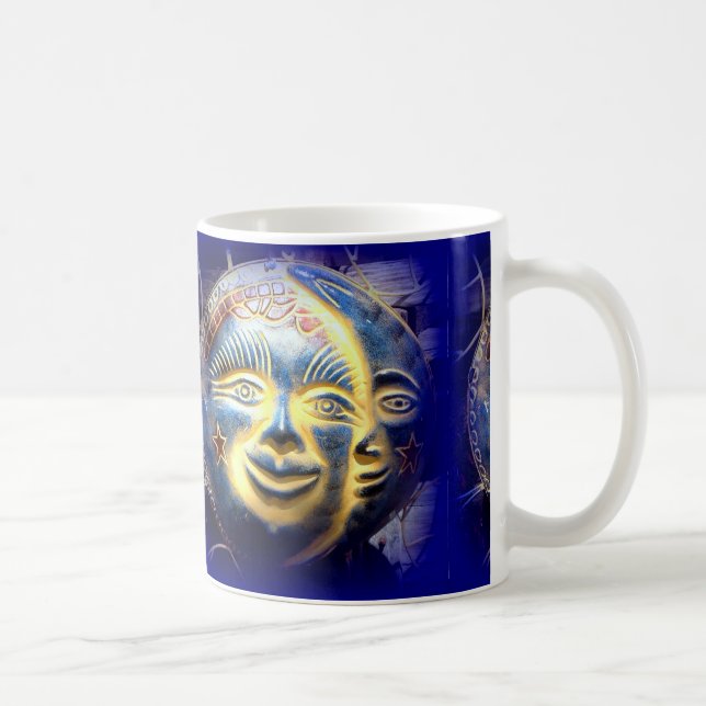 face do sol/ face da lua caneca de café (Direita)