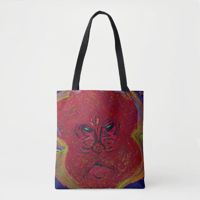 Face of a Flame  Medium Tote Bag (Frente)