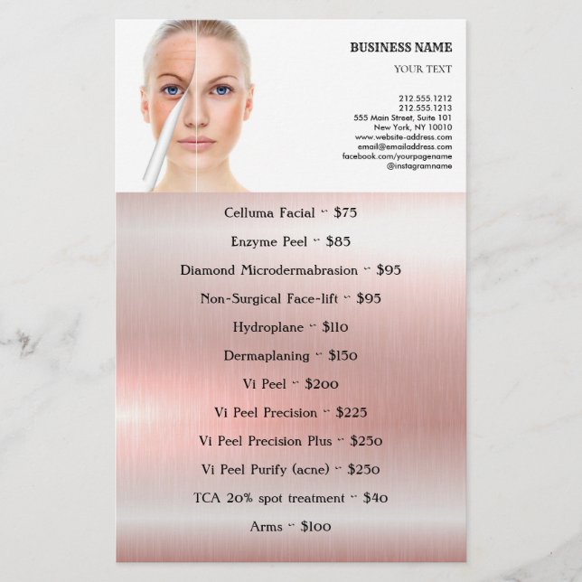 FACE TREATTS Beauty Salon flyer (Frente)