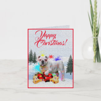 Fácil Personalização Fofo Cartão de Natal do Cãozi