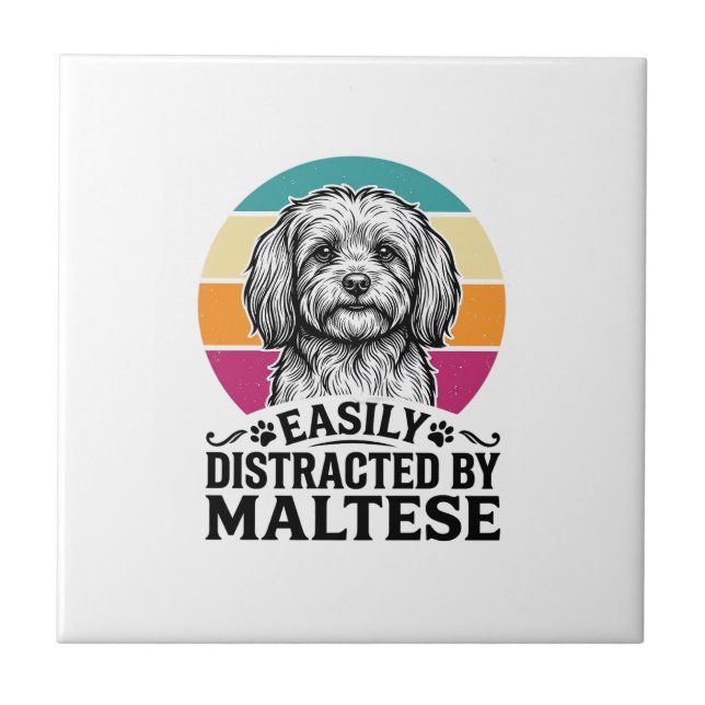 Facilmente Distraído Pelo Design de Cachorro Vinta (Frente)