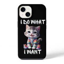 Faço o que eu Preciso Capas de iPhone de Gato Fofo