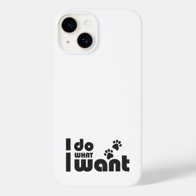 Faço o que quero, xixi de cão de gato engraçado (Verso)