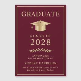 Faculdade Elegante Graduação em Borgonha e Dourado