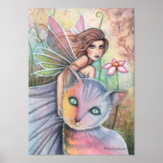 Fada adorável com Poster de Cat por Molly Harrison