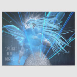 Fada Azul No Papel Tecido De Decoupage De Vórtex