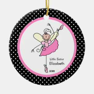 Fada Bailarina Irmãzinha Enfeite de Natal
