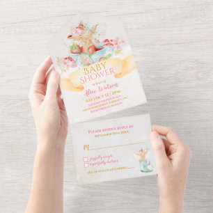 Fada Bebê em uma Xícara de Morango Baby Shower