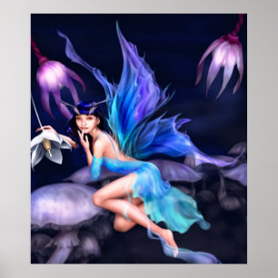 Fada com cogumelos poster a partir de 14.95