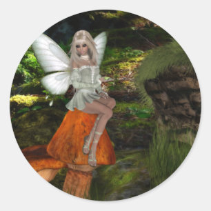 Fada com Design de cogumelo 2 adesivos