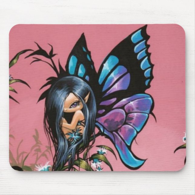 Fada cor-de-rosa Mousepad do céu (Frente)