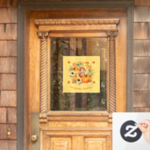 Fada de Abóbora Fofa em Coroa de Outono