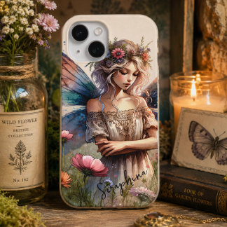 Fada de Aquarela Fantasia com Nome Personalizado