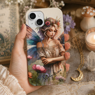 Fada de Aquarela Fantasia com Nome Personalizado