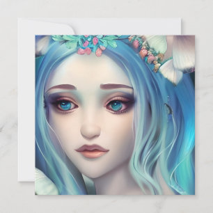 Fada de Cabelo Azul   Arte Fantástica