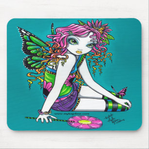 Fada de cristal Mousepad da borboleta do arco-íri