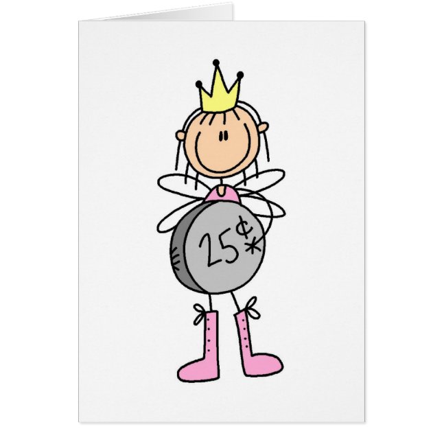 Fada de dente que dá a alguns o cartão da mudança (Frente)