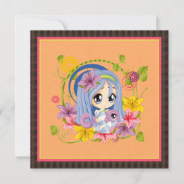 Fada De Dragão Chibi De Olhos Grandes E Bonitos