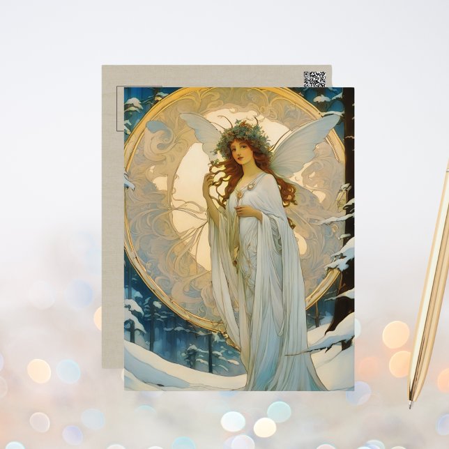 fada de inverno - cartão postal artístico (Criador carregado)