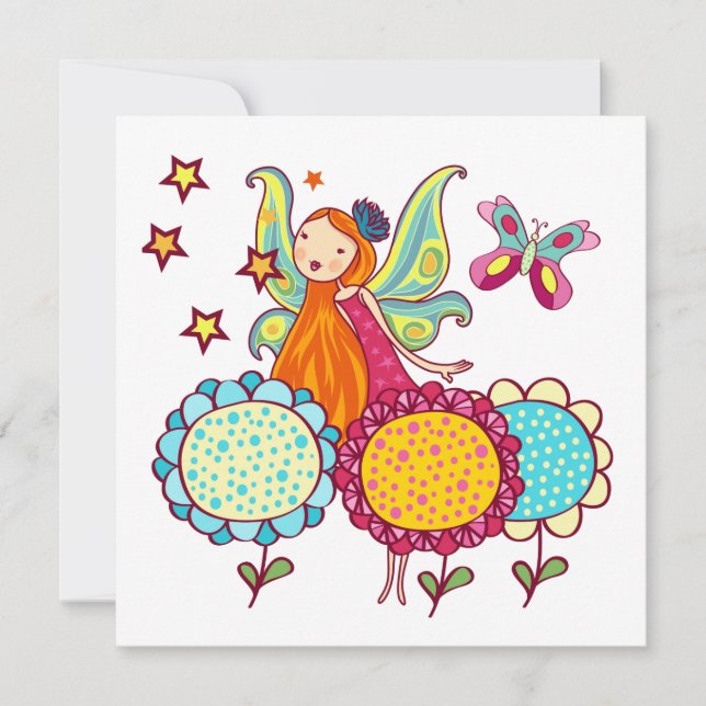 Fada De Jardim Com Flores (Frente)