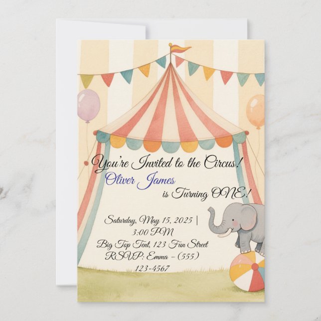 Fada de Madeira Mágica Primeiro Convite de Anivers (Frente)