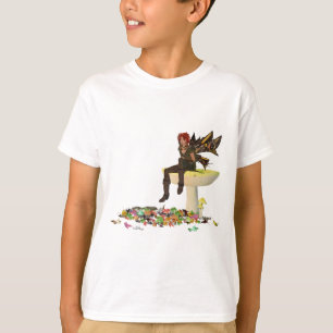Fada de menino irlandês na camiseta de camiseta de