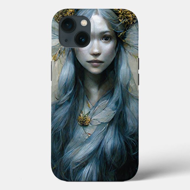 Fada Dourada Azul Fantasy Art Case-Mate capas de i (Verso)