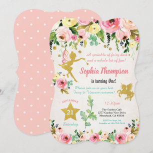 Fada e Unicórnio 1rua, primeiro convite de anivers