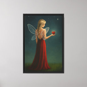 Fada em vermelho segurando Impressão de Canvas car