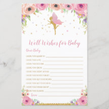 Fada Floral Bem Desejos para Atividade Bebê