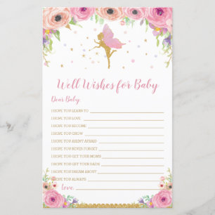 Fada Floral Bem Desejos para Atividade Bebê