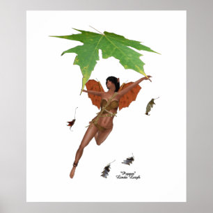 Fada Gelada Com Poster De Asas Marrons