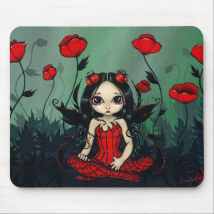 Fada gótico Mousepad das papoilas do jardim da