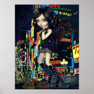 Fada gótico tokyo de Japão do IMPRESSÃO da ARTE