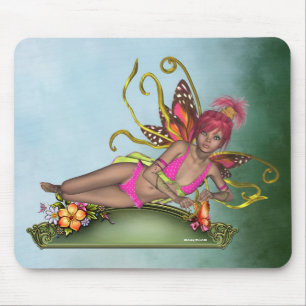 Fada Mousepad da borboleta da morango