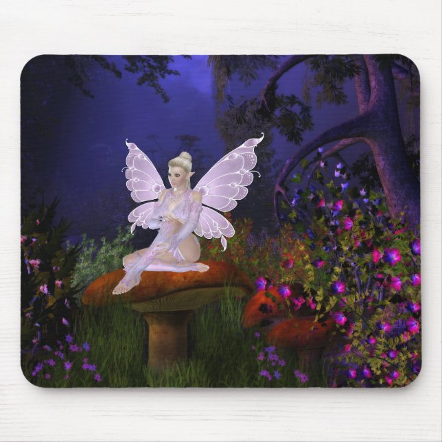 Fada num Design de Cogumelo 3 - Mousepad Fantasy (Frente)