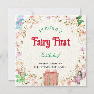 Fada Primeiro Aniversário do GiftBox da Aquarela