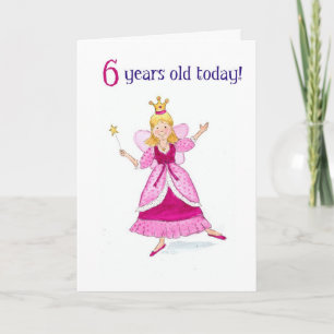 Fada Princesa 6 - Cartão de Aniversário