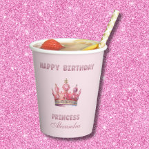 Fada Princesa Aniversário Coroa Rosa