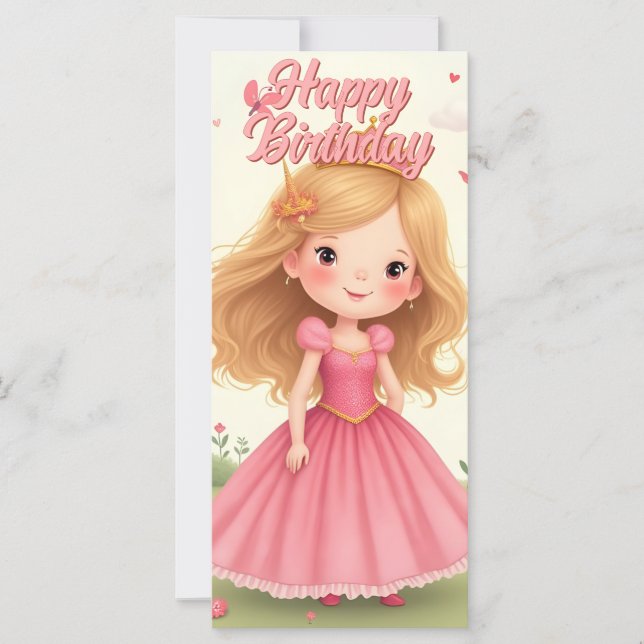 Fada Princesa Aniversário em Sonho Rosa (Frente)