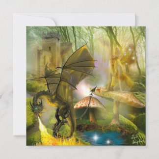 Fada Sobre O Dragão Da Loja E Fantasia